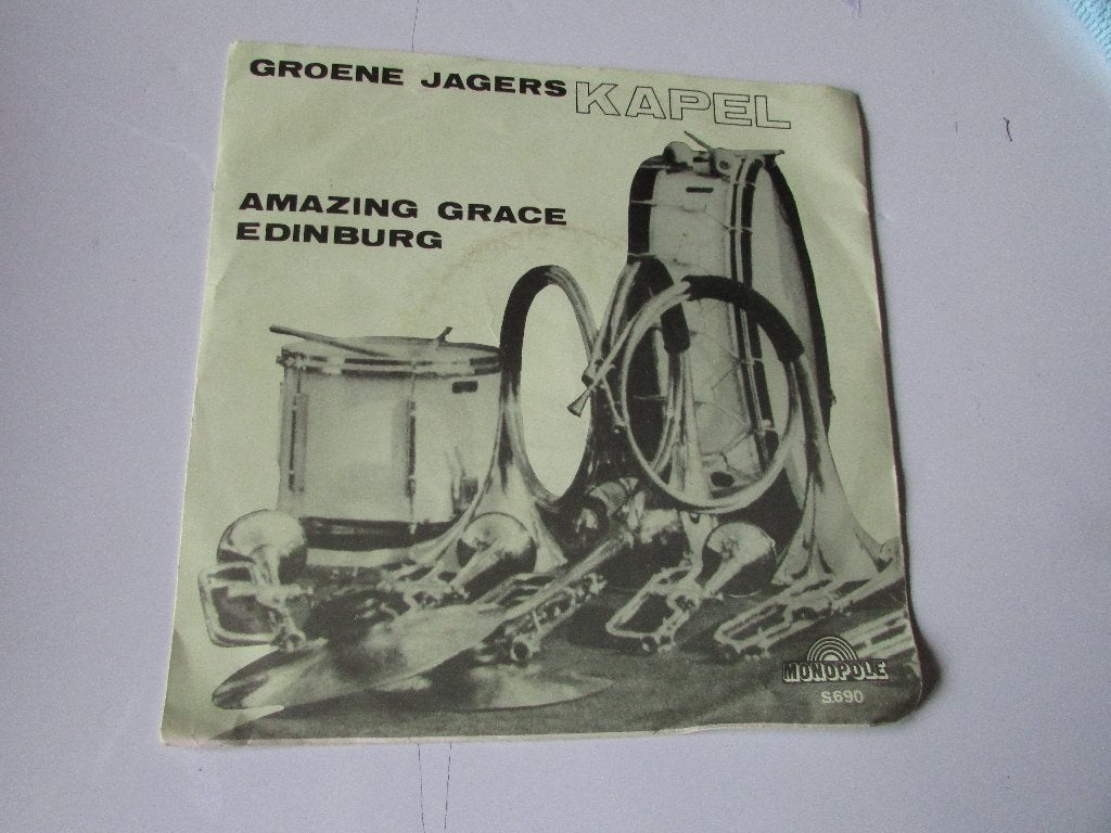 GROENE JAGERS KAPEL, AMAZING GRACE, SINGLE, Gebruikt, 7 inch, Ophalen of Verzenden, Overige typen