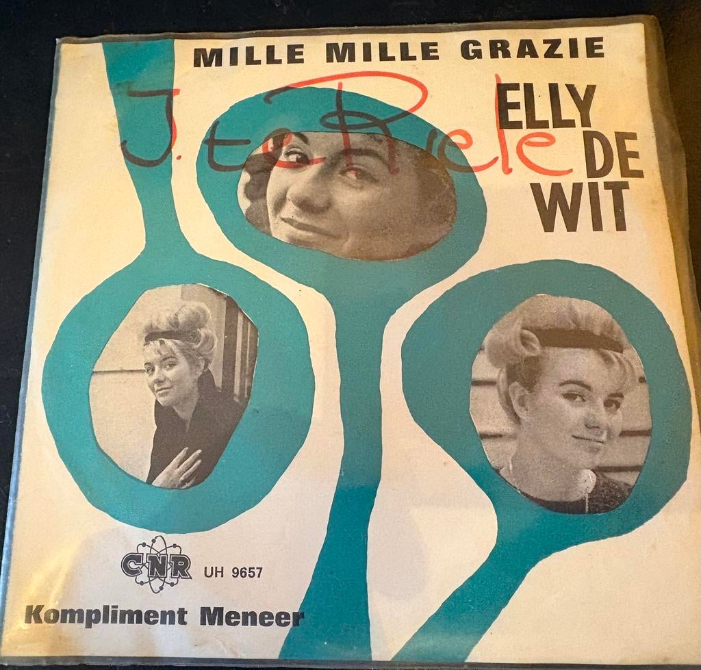 Elly de Wit - Mille mille grazie/Kompliment meneer, Ophalen of Verzenden, Zo goed als nieuw, Nederlandstalig, Single