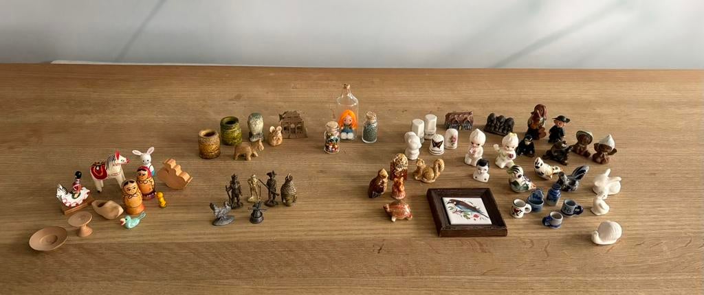 Grote vintage set letterbak figuren (ook per setje te koop), Ophalen of Verzenden