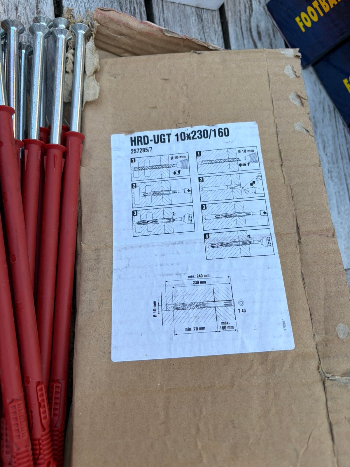 Hilti HRD-UGT 10x230/160 bevestigingsankers, Ophalen of Verzenden, Zo goed als nieuw