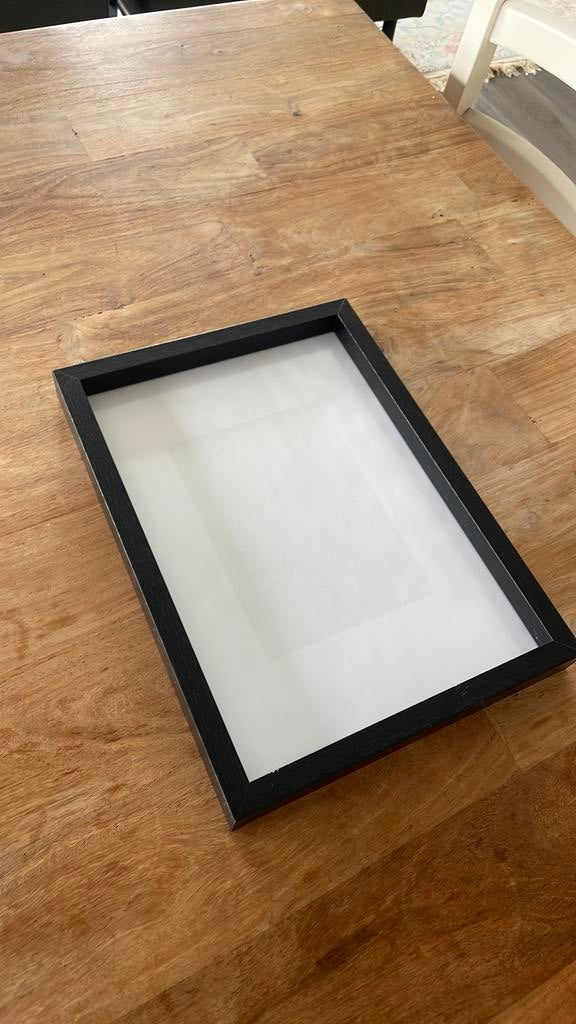 Fotolijst zwart hout 32x23,5, Ophalen, Gebruikt, Rechthoekig, Hout