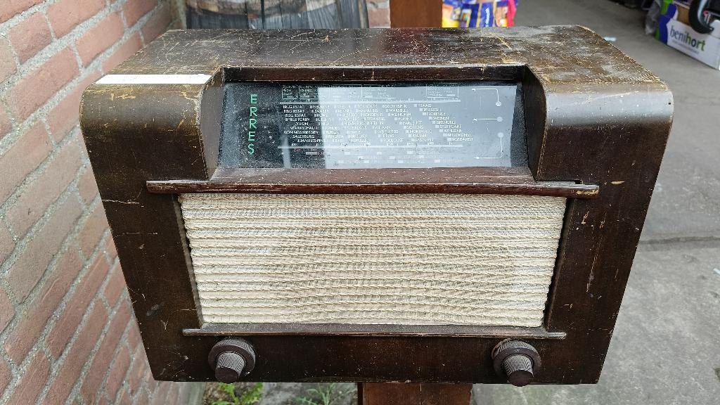 ERRES KY175 Solo buizenradio 1938 art deco, Ophalen of Verzenden
