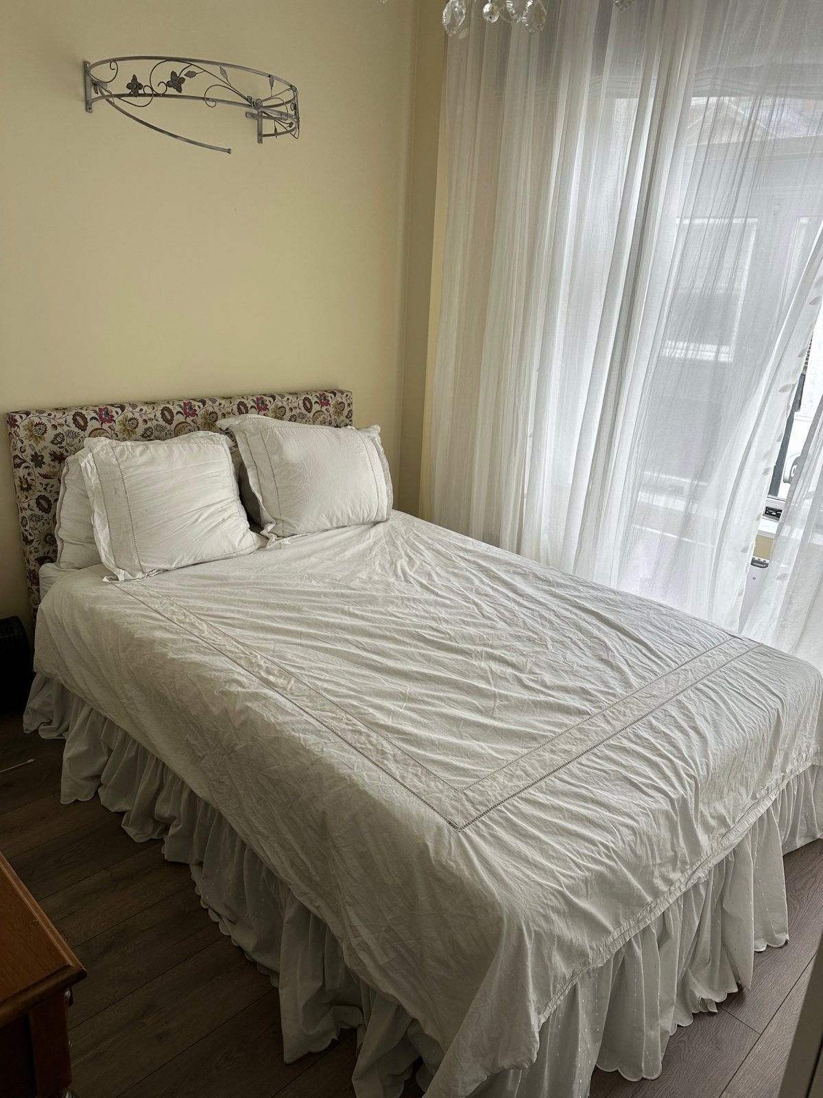 Twijfelaar boxspring met hoofdbord en matras, Huis en Inrichting, Slaapkamer | Bedden, Ophalen, 210 cm, 140 cm, Zo goed als nieuw