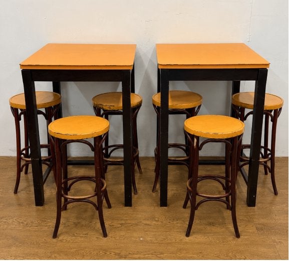 SET cafe thonet bistro krukken leuke partij mancave bar, 60 tot 90 cm, Ophalen of Verzenden, Hout, Gebruikt