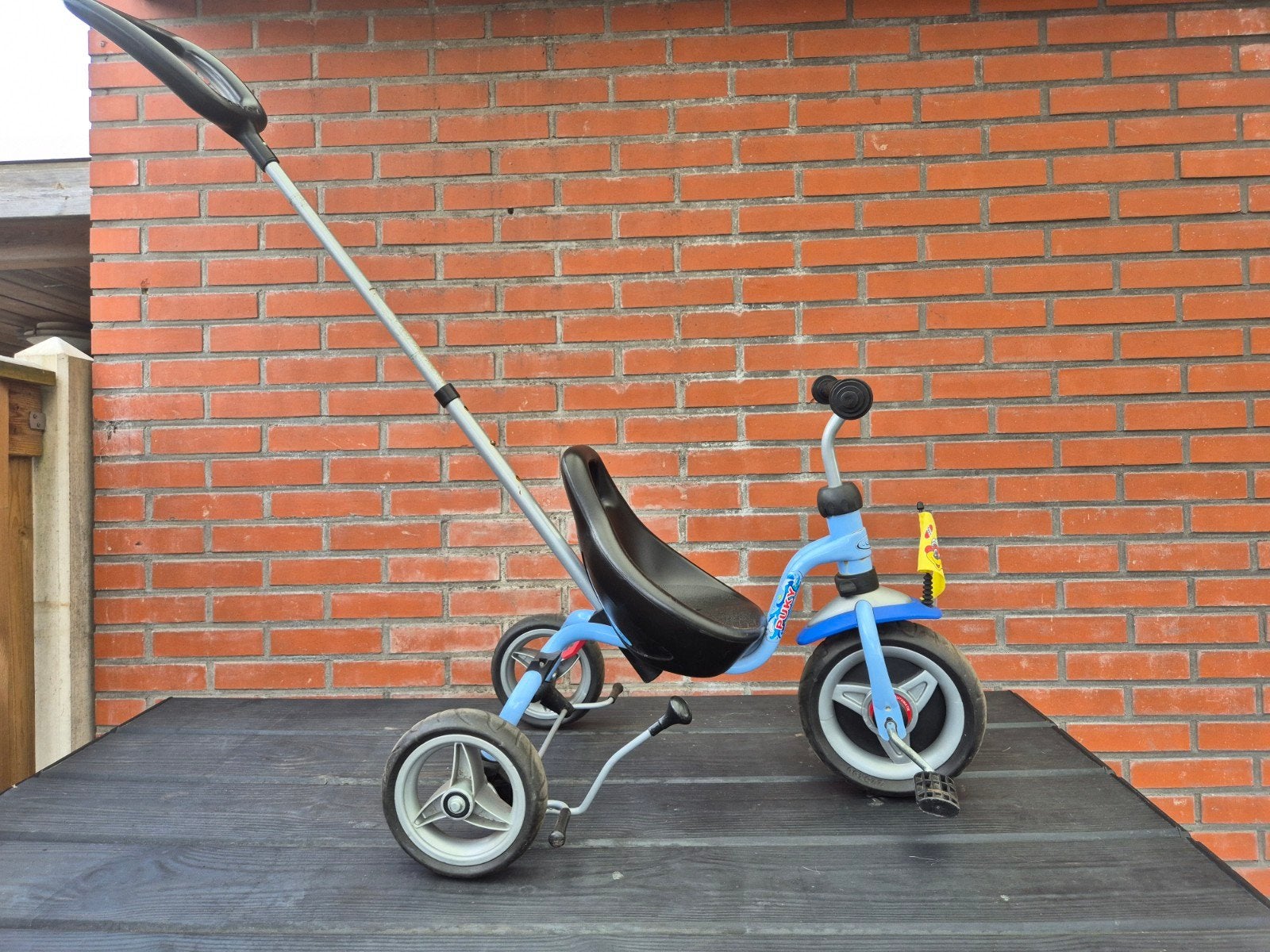 Puky driewieler met duwstang , blauw, Ophalen, Terugtraprem, Gebruikt, Puky