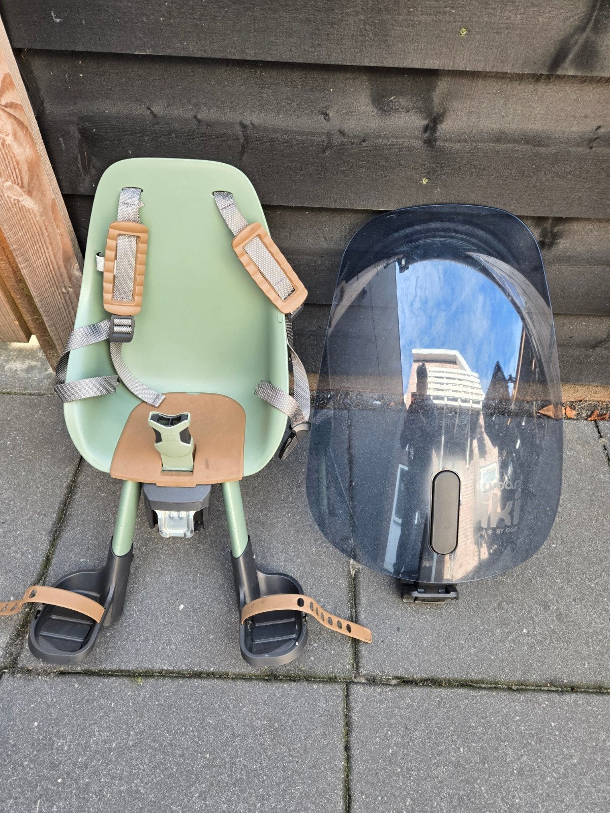 Urban fiets kinderzitje met windscherm, Ophalen