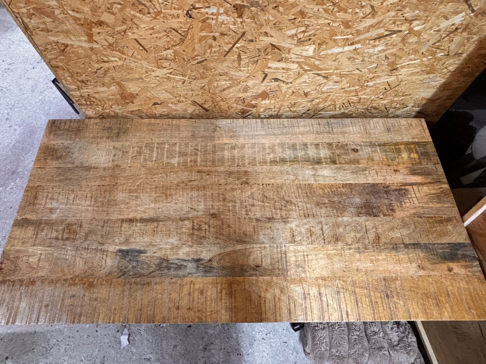 Mangohouten salontafel te koop, Ophalen, Zo goed als nieuw