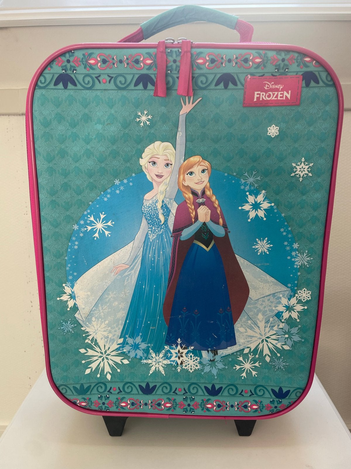 Kinder rolkoffer Frozen - Elsa en Anna, Gebruikt, Blauw, Minder dan 40 cm, Minder dan 35 cm