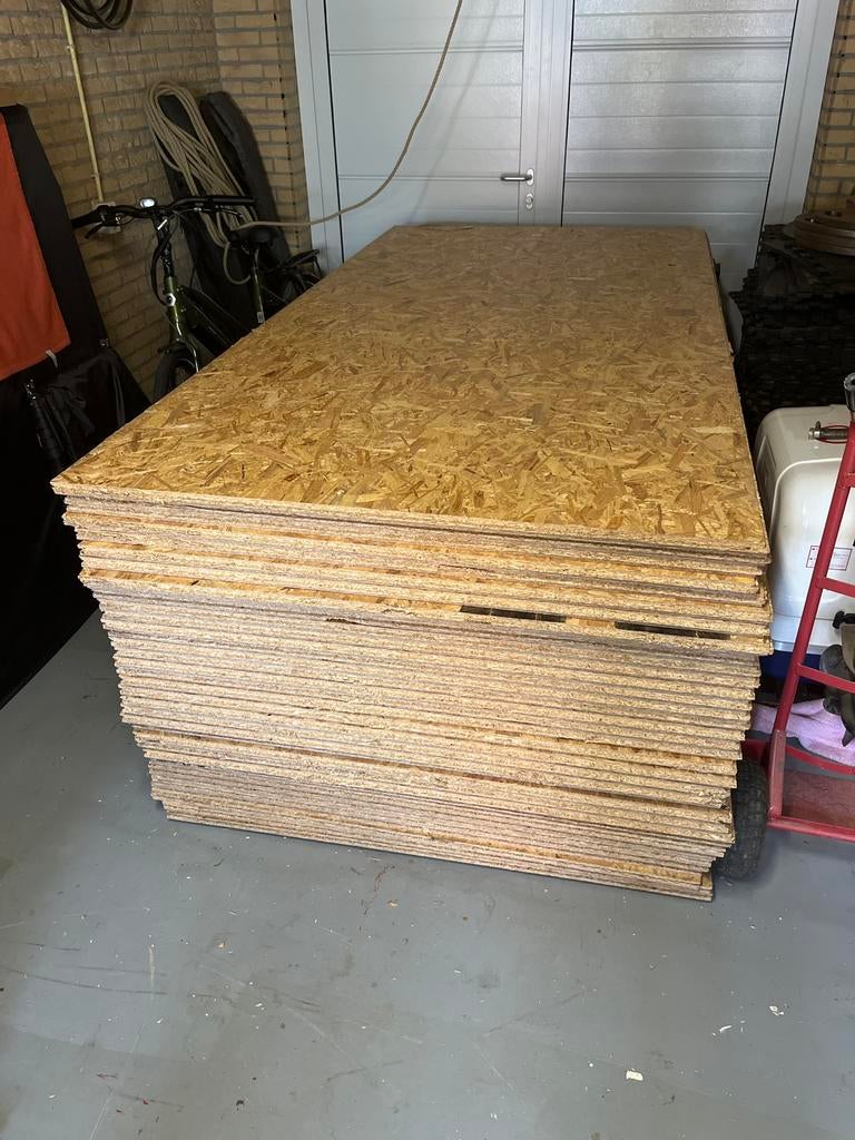 OSB platen 2500x1250x25mm, Doe-het-zelf en Verbouw, Platen en Panelen, Ophalen, Gebruikt, Hout, Minder dan 20 mm
