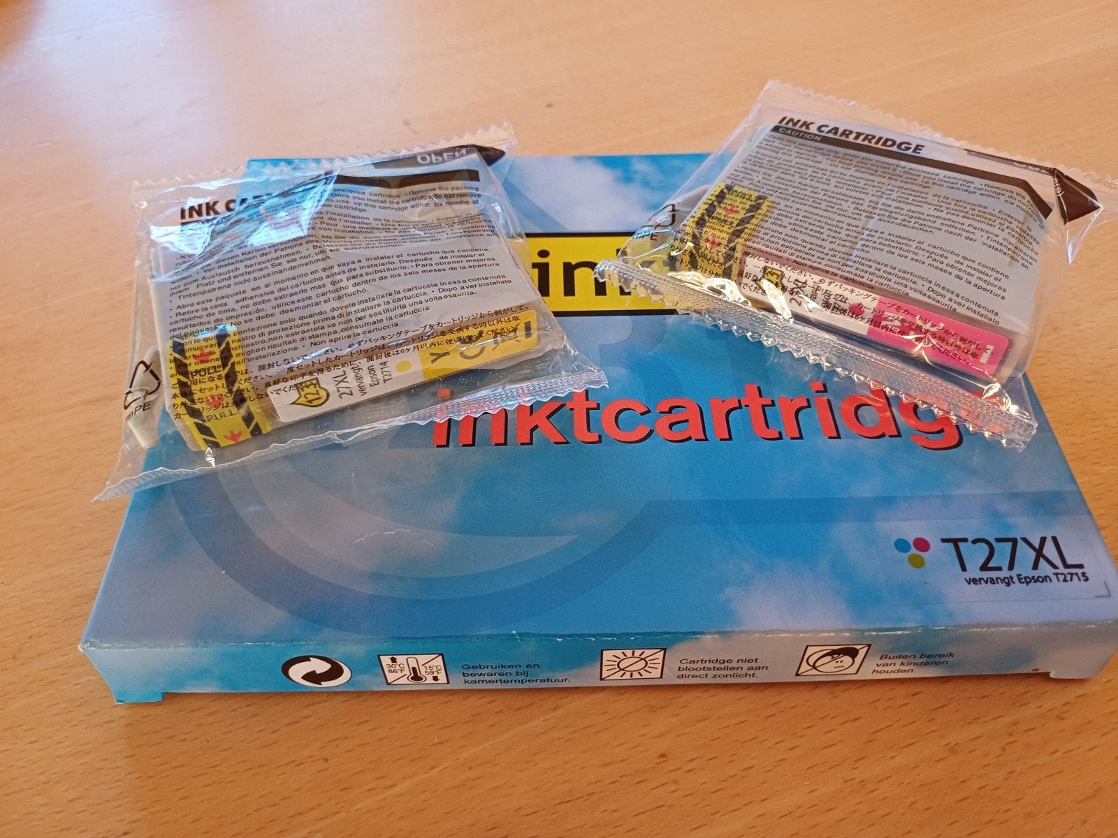 123inkt Cartridges voor Epson T27XL (Geel & Rood), Ophalen of Verzenden, Nieuw, Cartridge, 123inkt