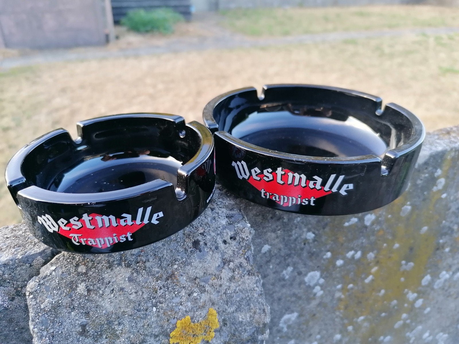 Westmalle asbakken., Verzamelen, Biermerken, Ophalen of Verzenden, Zo goed als nieuw, Glas of Glazen, Overige merken