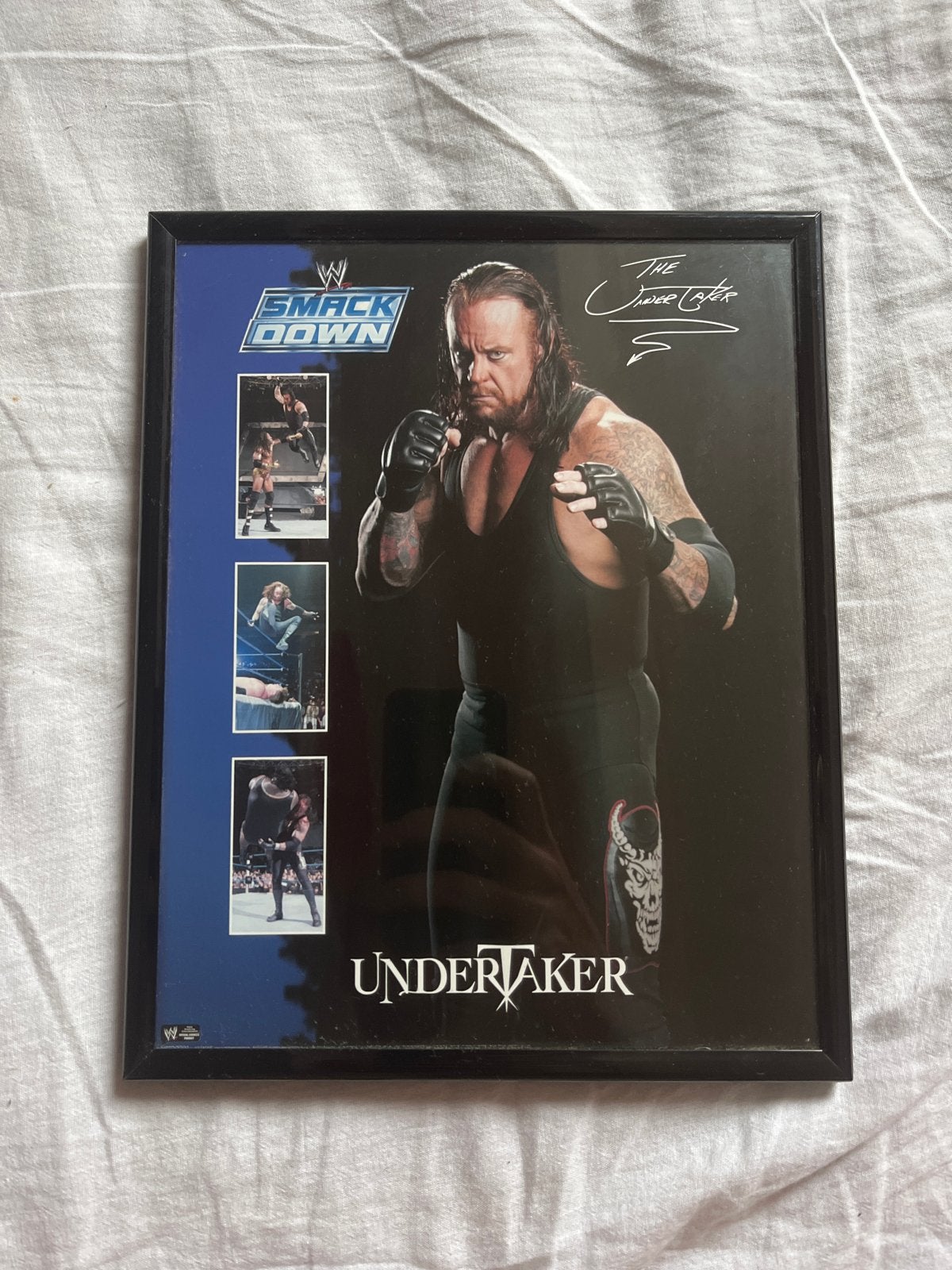 WWE The Undertaker Ingelijste Poster/Plaatje, Ophalen of Verzenden, Gebruikt, Overige sporten, Poster, Plaatje of Sticker