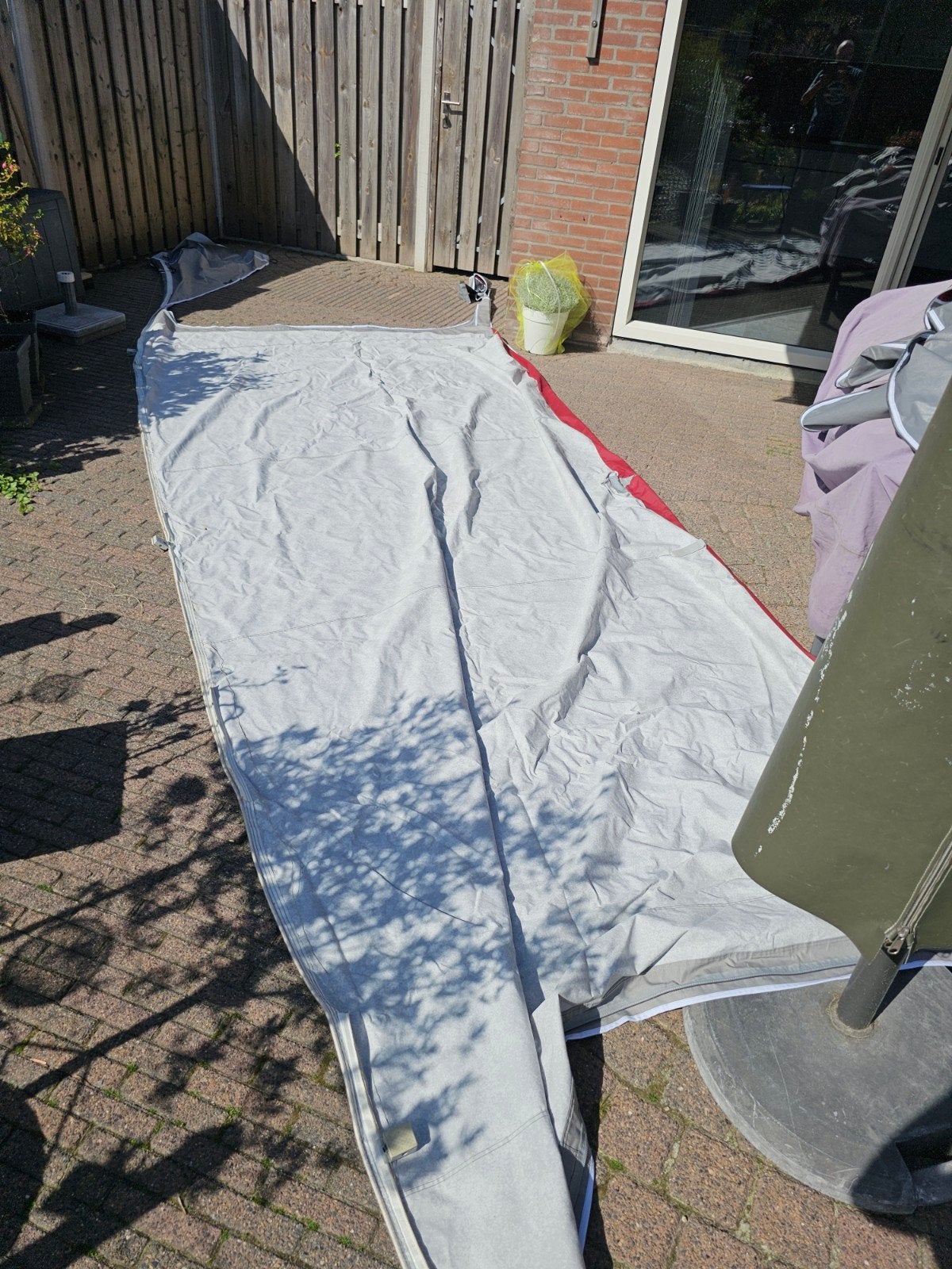 Luifel  maat 9 (omloop 8.56-8.80m) met frame, Caravans en Kamperen, Caravan accessoires, Ophalen, Gebruikt