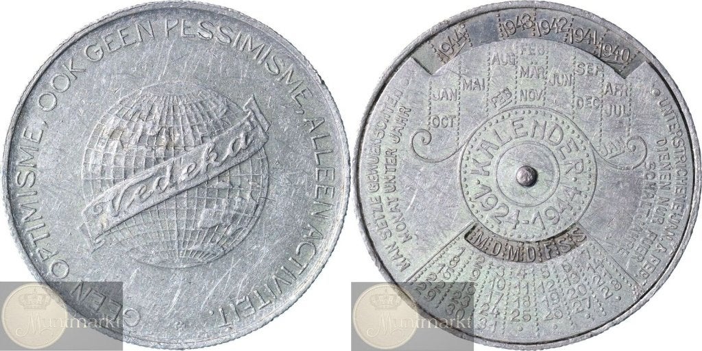 België/Duitsland - Historiepenning 1924 (1944) 'VeDeKa', Ophalen of Verzenden, Overige materialen, Buitenland