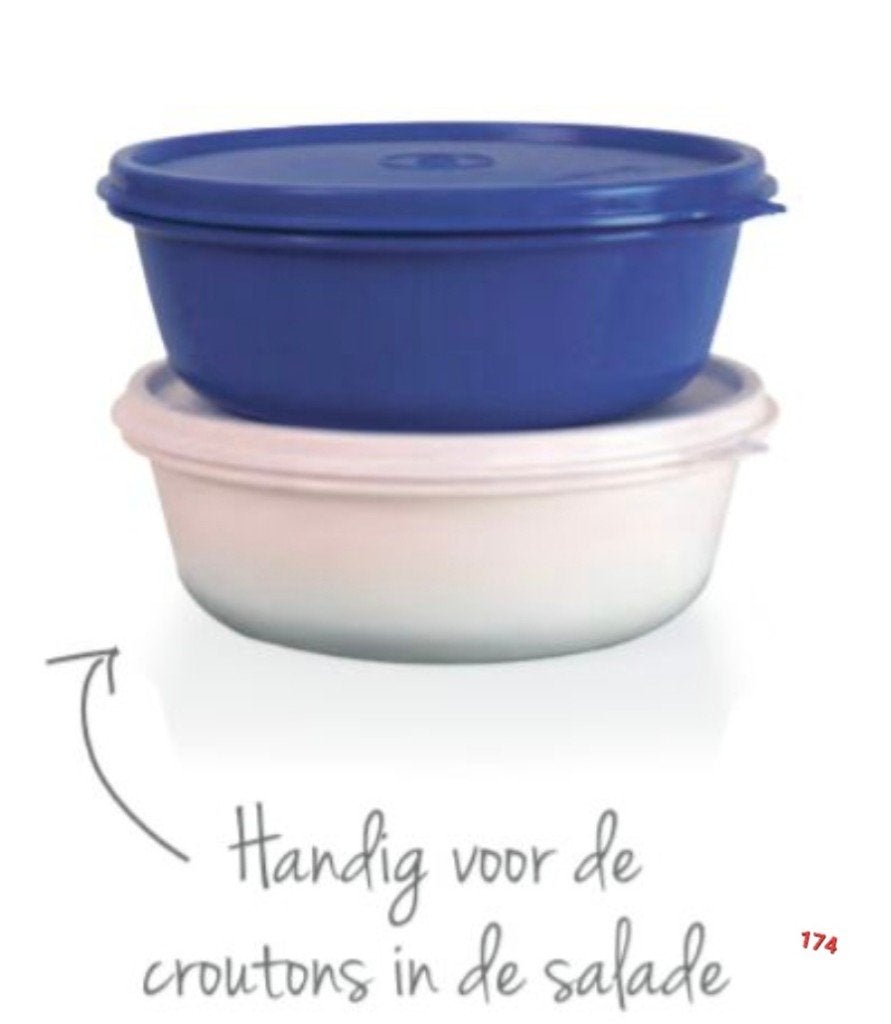 Set van Tupperware Ruimteschaaltjes 0,6L (zie omschrijving), Nieuw, Ophalen of Verzenden, Met deksel, Bak of Kom