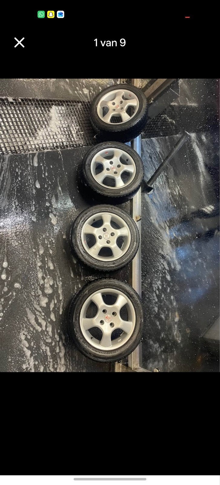 Mille Miglia velgen met Nexen winterbanden 185/55R14, Ophalen of Verzenden, Gebruikt
