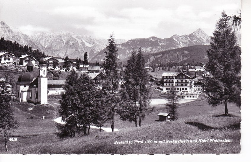 Seefeld in Tirol, Hotel ,,Wetterstein''  14-09, Ophalen of Verzenden, 1940 tot 1960, Gelopen, Oostenrijk