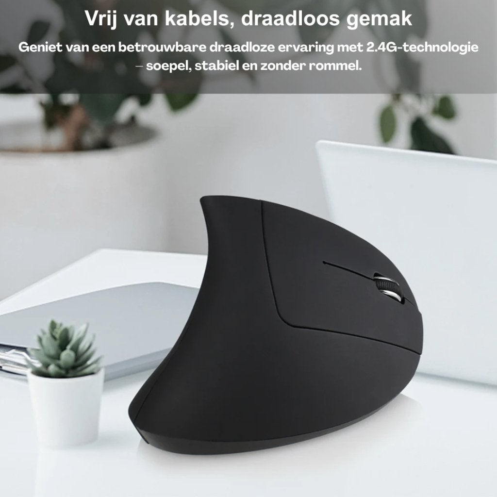 NG Essentials Ergonomische Muis | Rechtshandig | Zwart, Rechtshandig, Muis, Ergonomisch, Verzenden