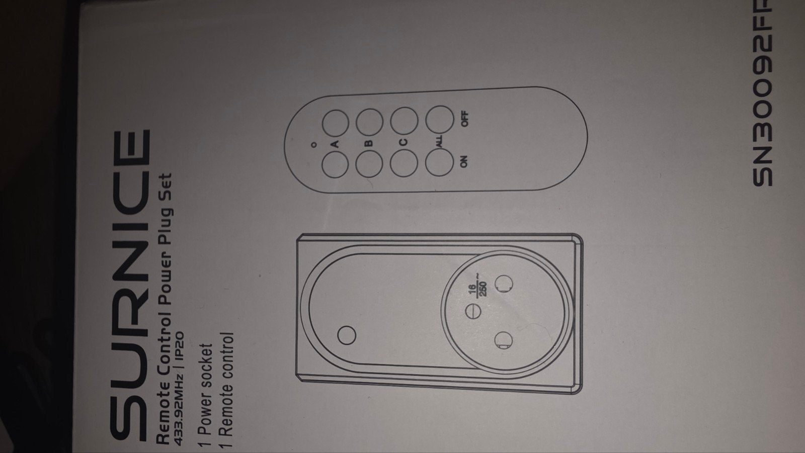 SURNICE Afstandsbediening Stopcontact Set - 1 Socket, Ophalen of Verzenden, Nieuw