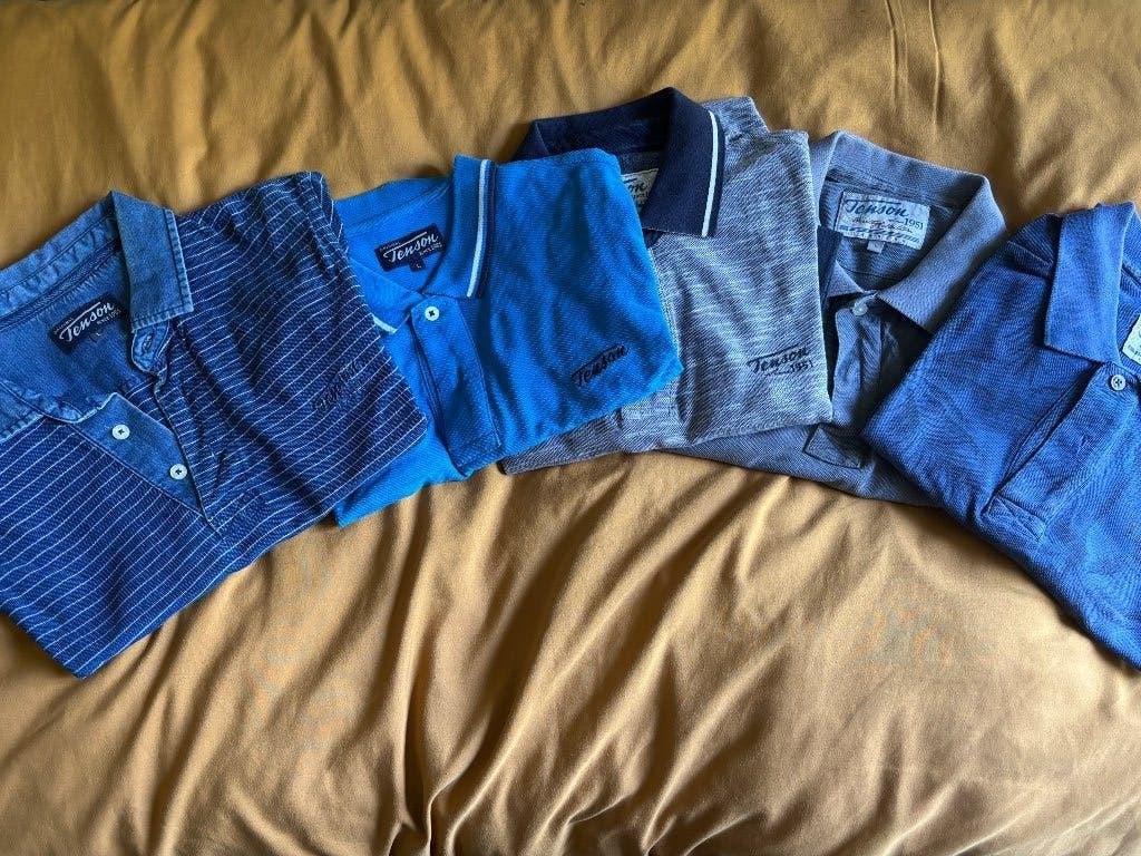 Tenson 5 heren polo s mt Large, Maat 52/54 (L), Overige kleuren, Ophalen of Verzenden, Zo goed als nieuw