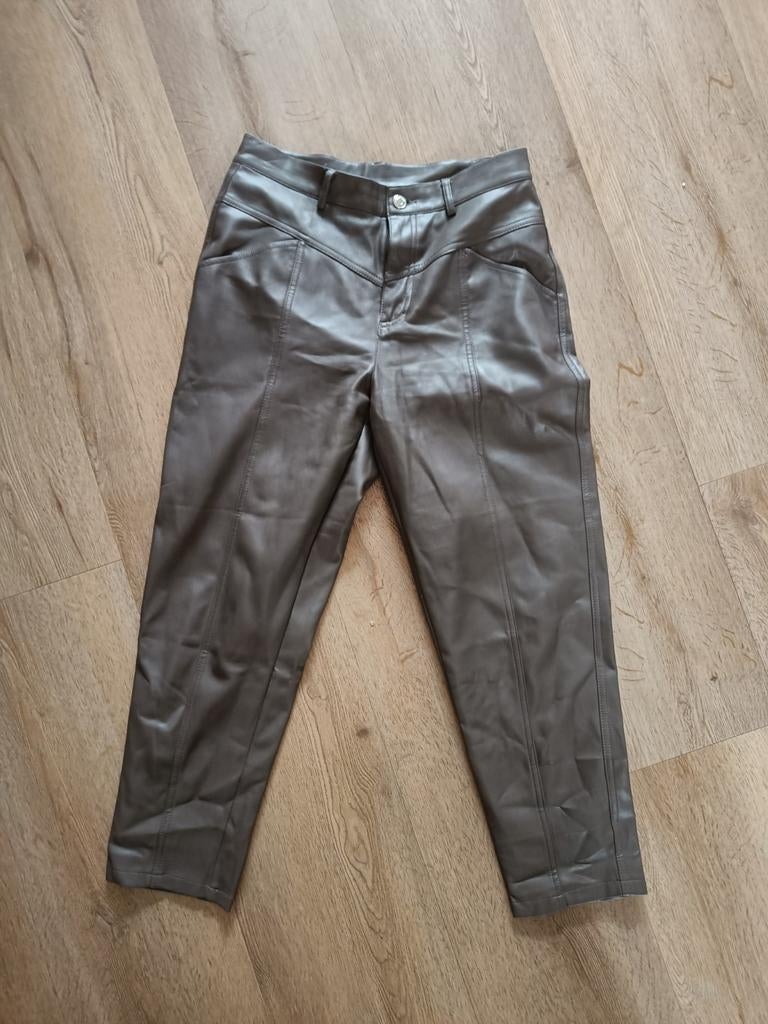 Leren broek Eksept (Shoeby) maat M., Kleding | Dames, Broeken en Pantalons, Maat 38/40 (M), Bruin, Ophalen of Verzenden, Zo goed als nieuw