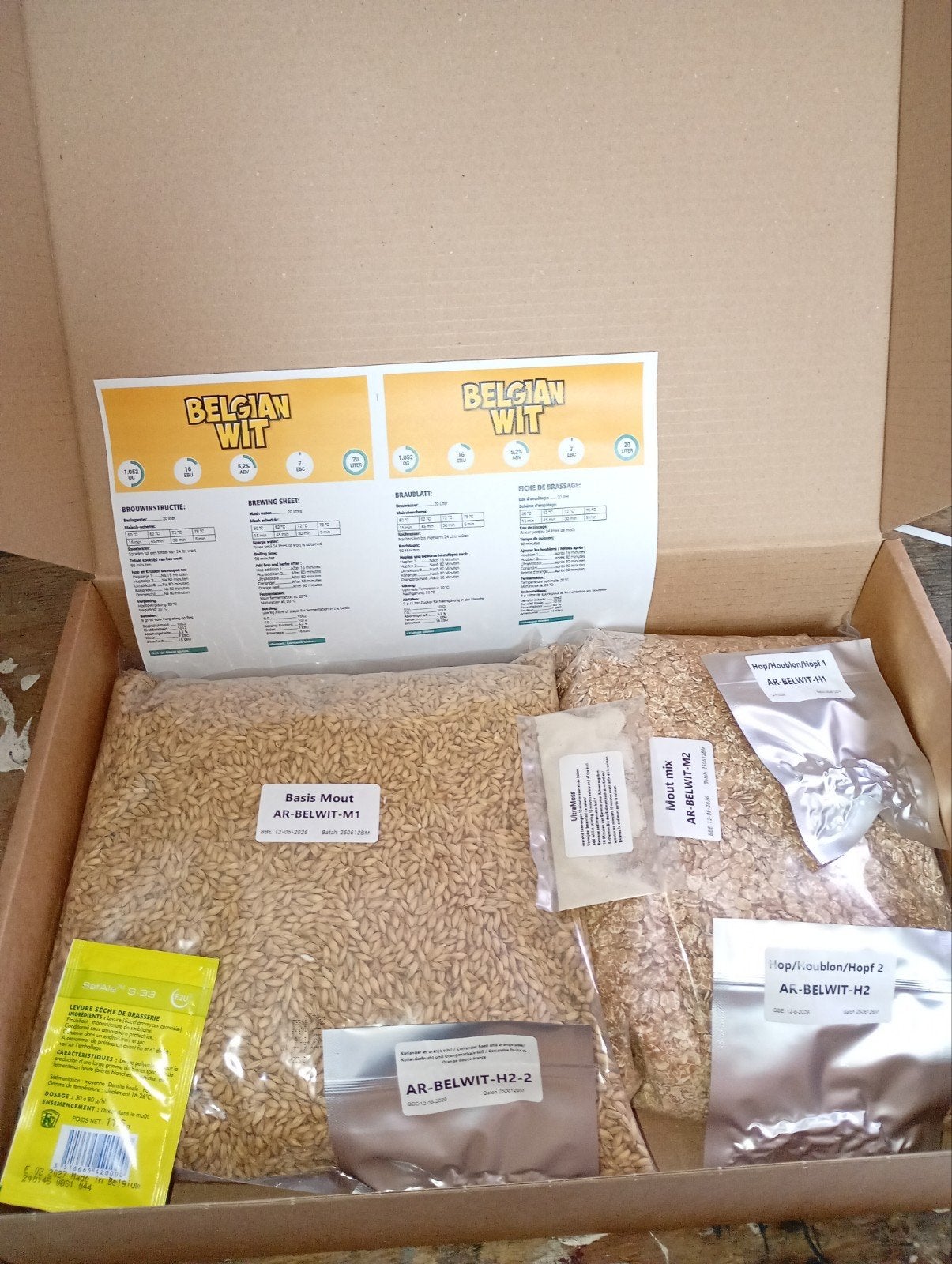 Brouwkit Belgian Witbier -voor 20 liter., Ophalen of Verzenden, Nieuw