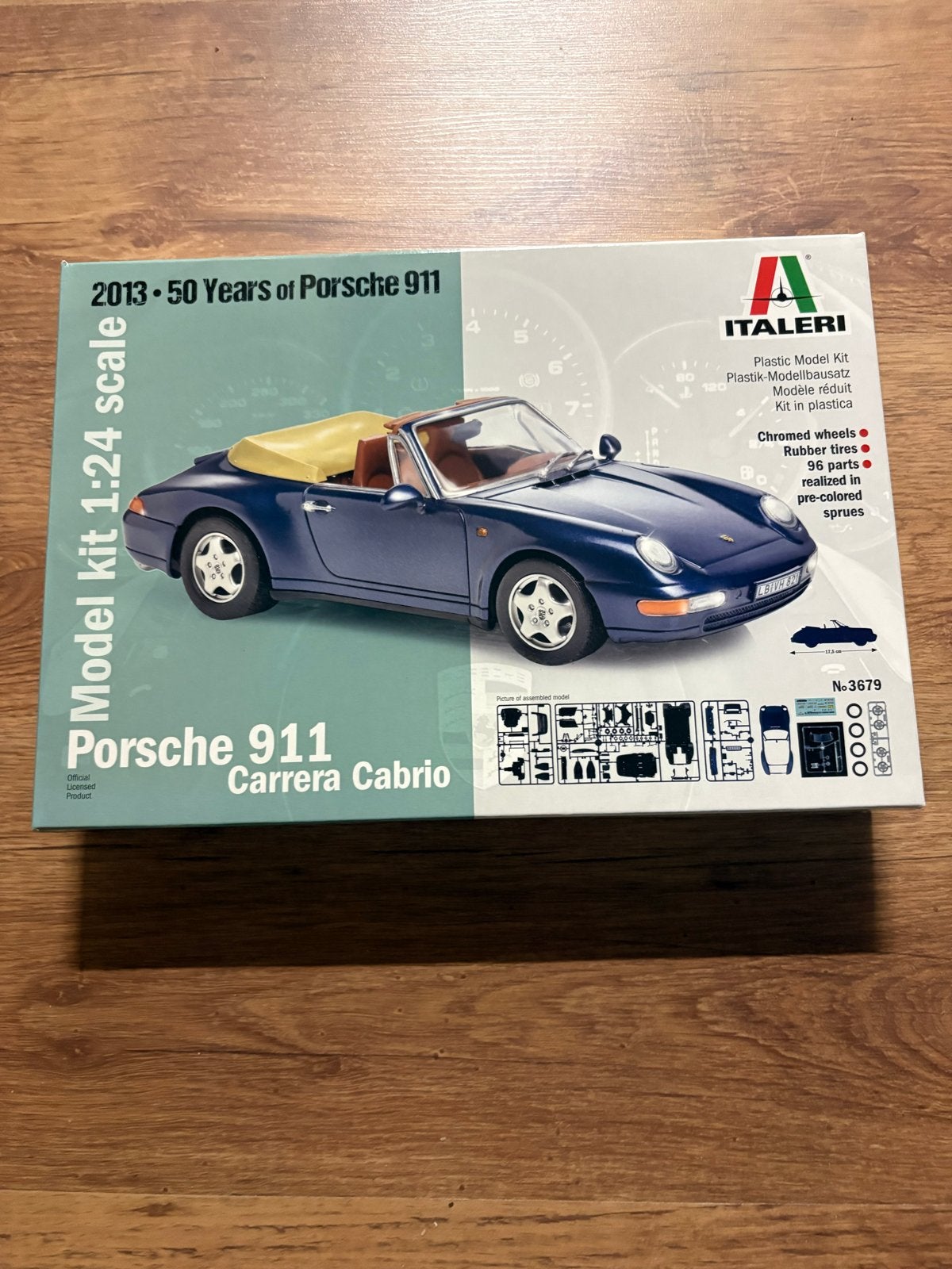 Italeri Porsche 911 Carrera Cabrio Modelbouwkit 1:24, 1:32 tot 1:50, Nieuw, Ophalen of Verzenden, Italeri