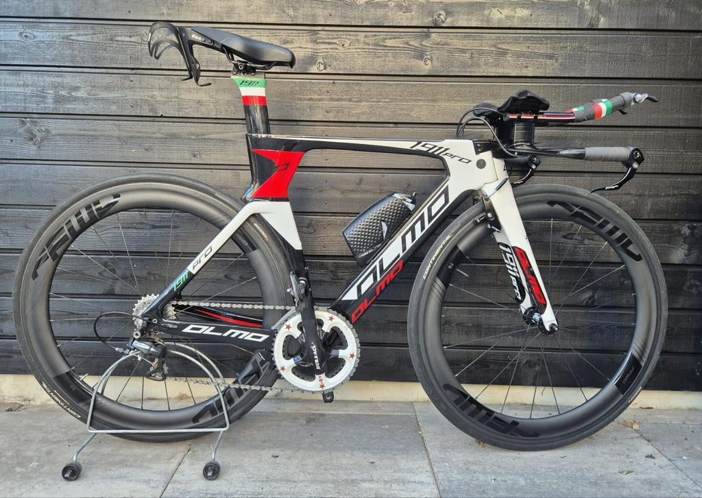 TT, tijdritfiets, triathlonfiets Olmo 1911 PRO, maat 53 CT, 28 inch, Carbon, Velgrem, Zo goed als nieuw