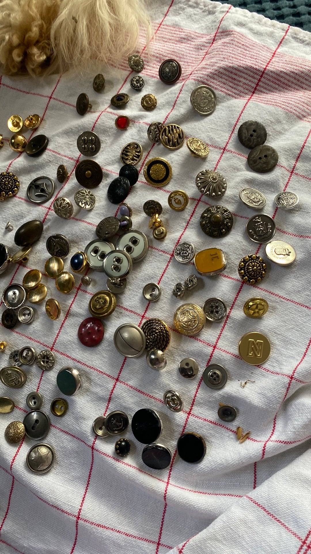 Lit van heel veel vintage knopen, Ophalen of Verzenden, Zo goed als nieuw, Knoop of Knopen