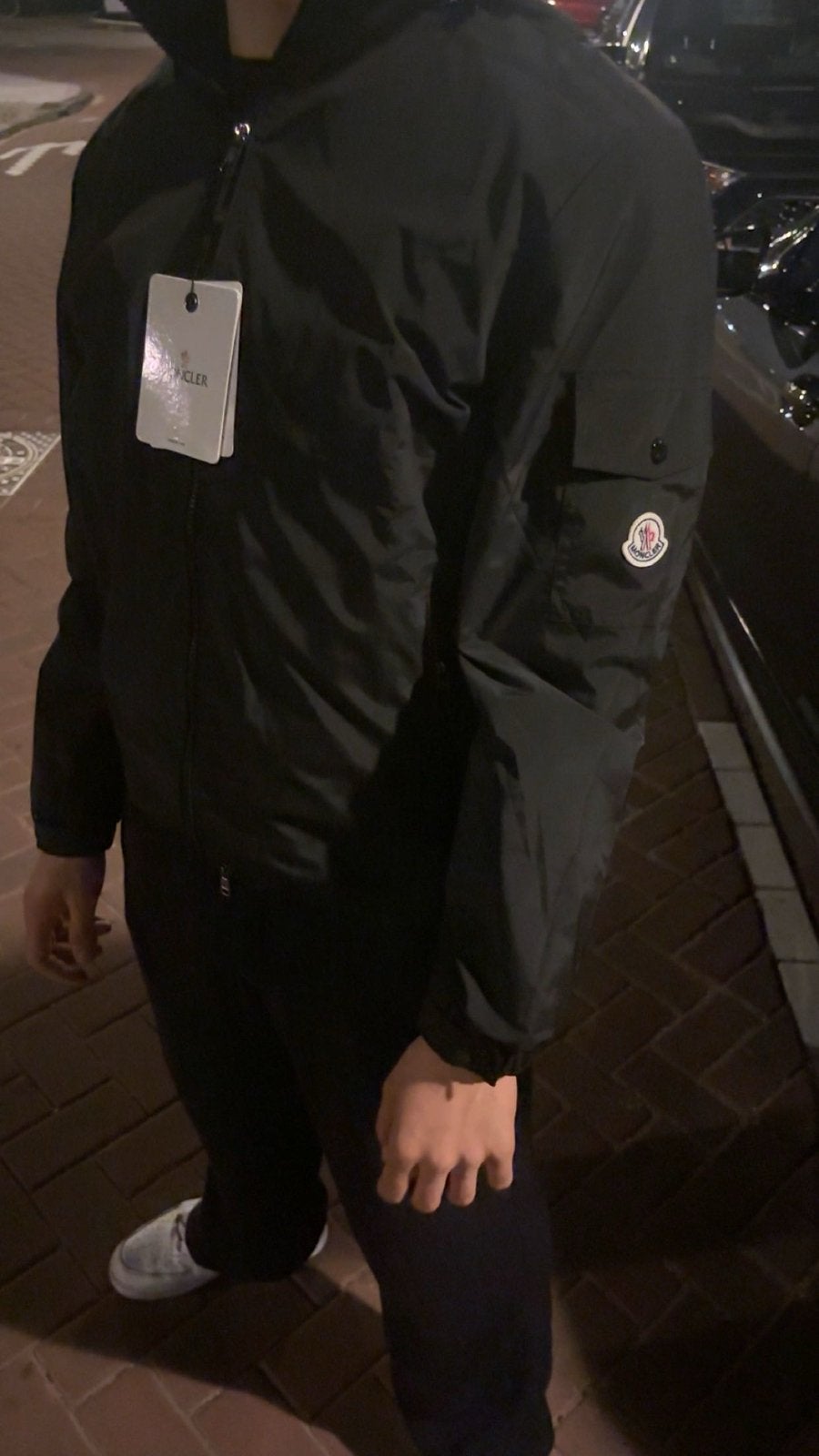 Moncler jas maat M, Ophalen of Verzenden, Zo goed als nieuw, Maat 48/50 (M), Zwart