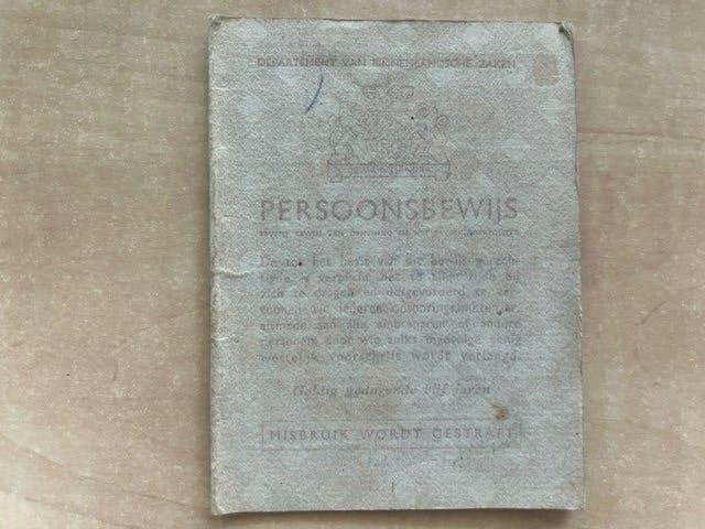 persoonsbewijs Gemeente Opsterland 1944, Ophalen of Verzenden, Overige soorten, Nederland, Overige typen