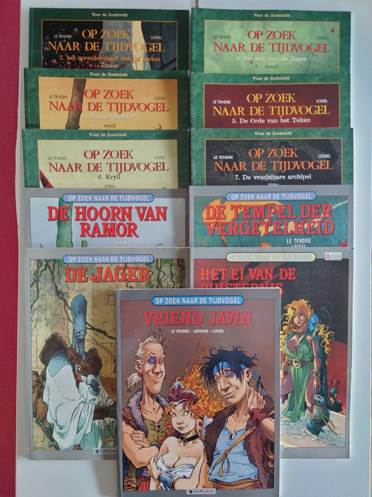 Op Zoek Naar De Tijdvogel - 11 Stripboeken (SC), Meerdere stripboeken, Ophalen of Verzenden, Gelezen