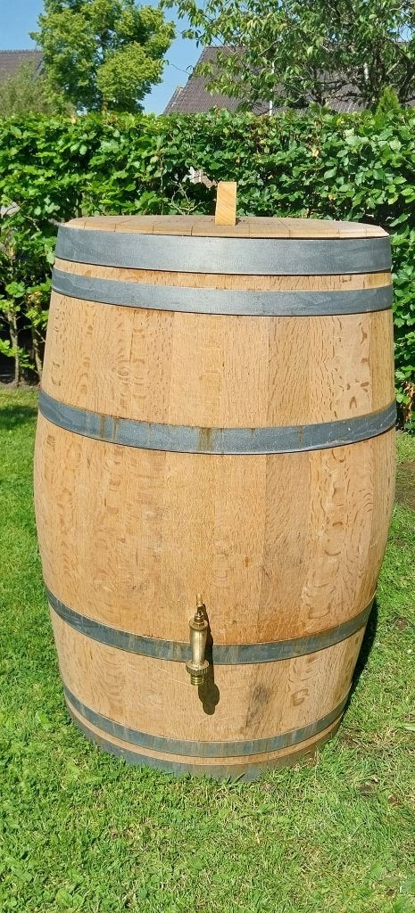 Regenton los deksel en handvat Eikenhouten Wijnvat 224L, Tuin en Terras, 150 liter of meer, Ophalen, Nieuw, Hout