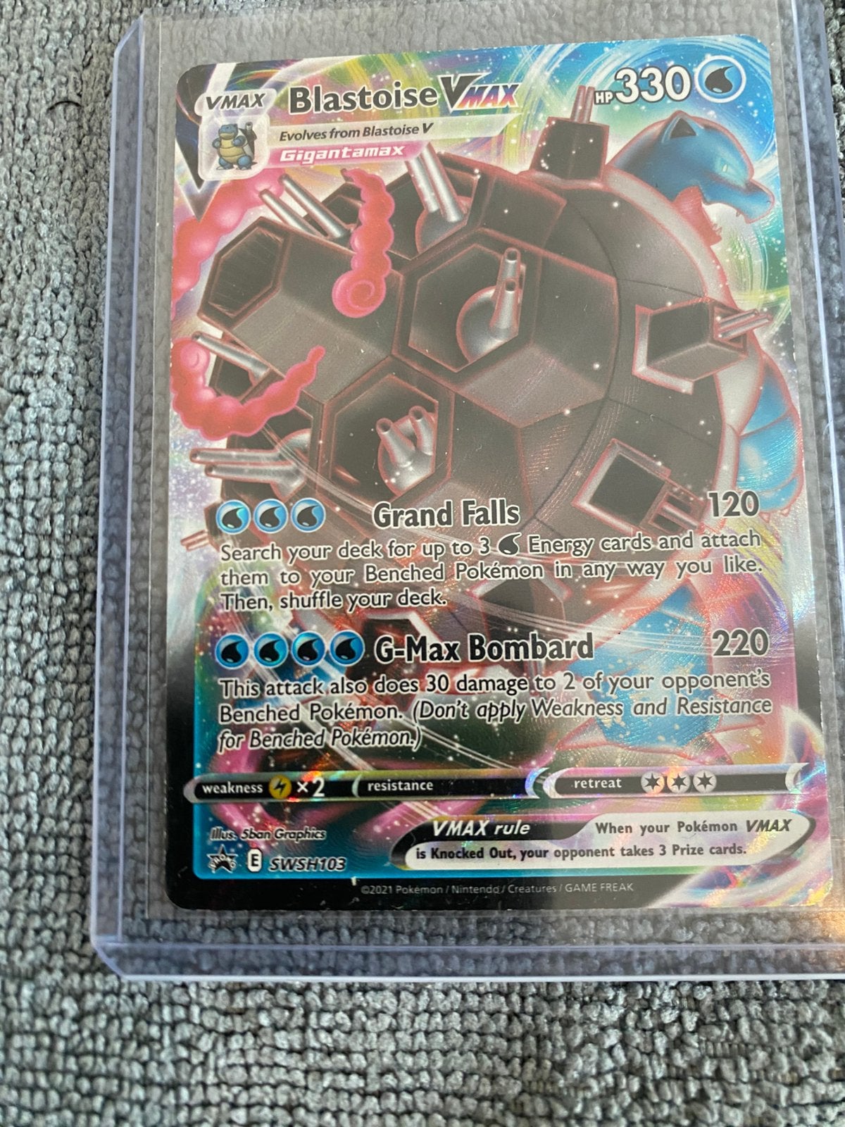 Blastoise vmax, Ophalen of Verzenden, Zo goed als nieuw