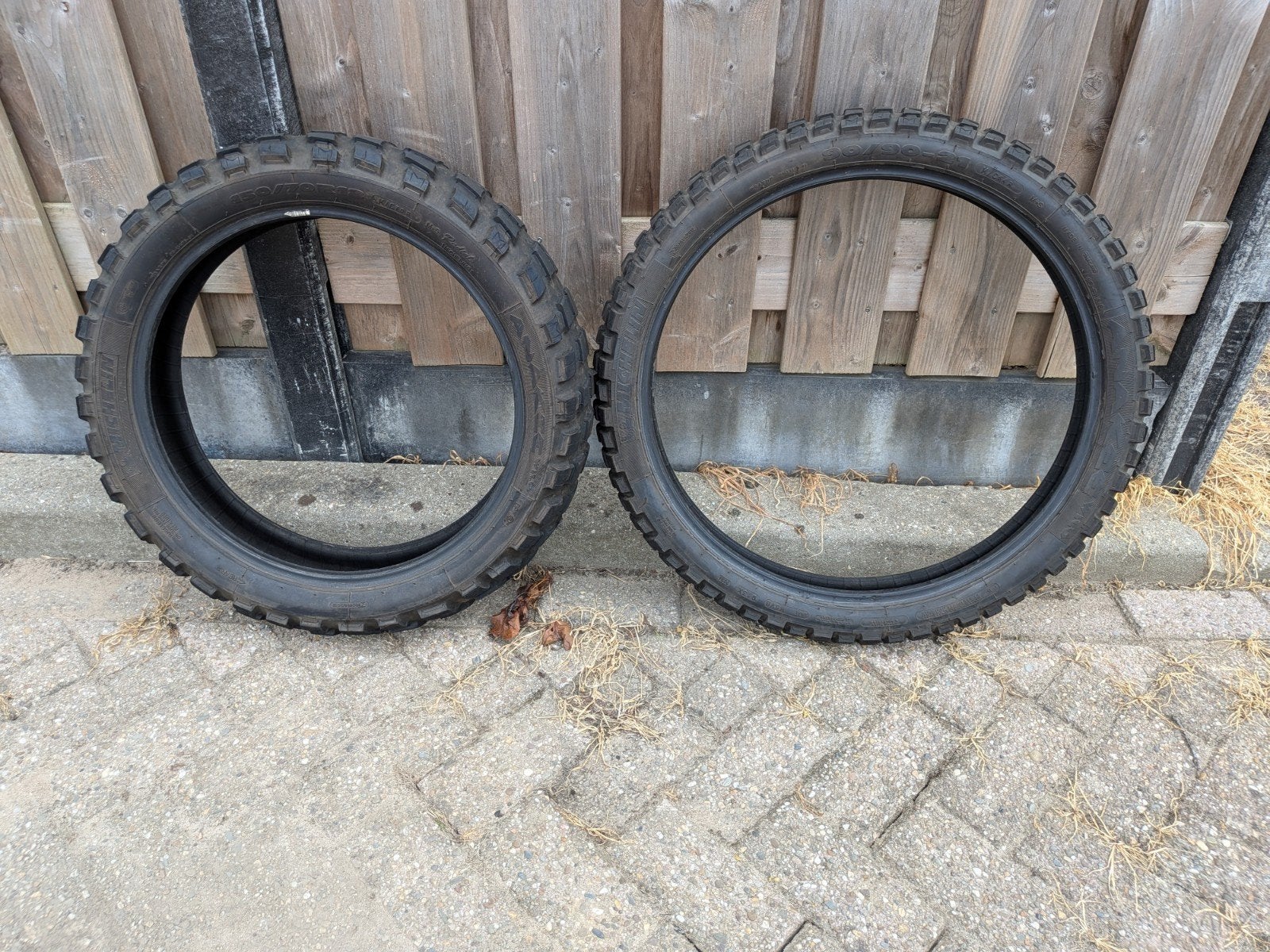 Michelin Anakee Wild motorbanden set (voor en achter), Ophalen, Gebruikt