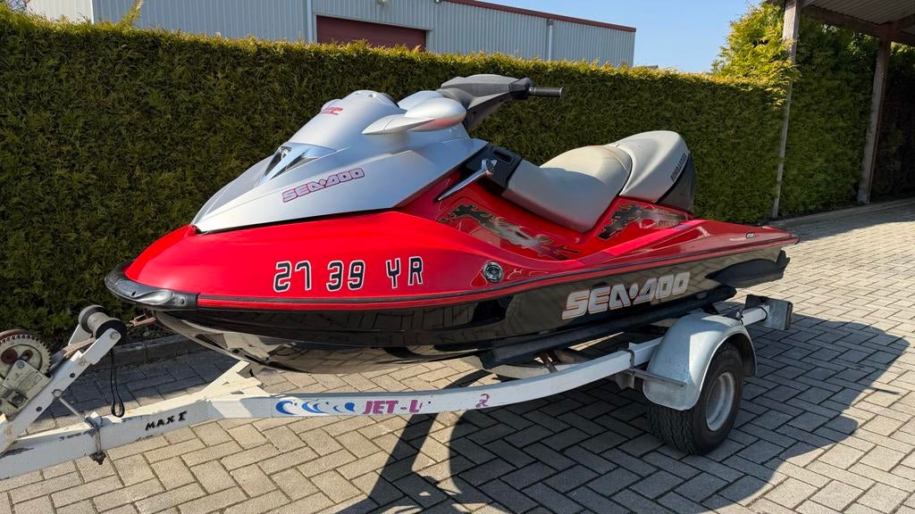 Sea Doo Bombardier waterscooter met trailer beurt gehad!, Ophalen of Verzenden, Gebruikt, Benzine, Minder dan 70 pk