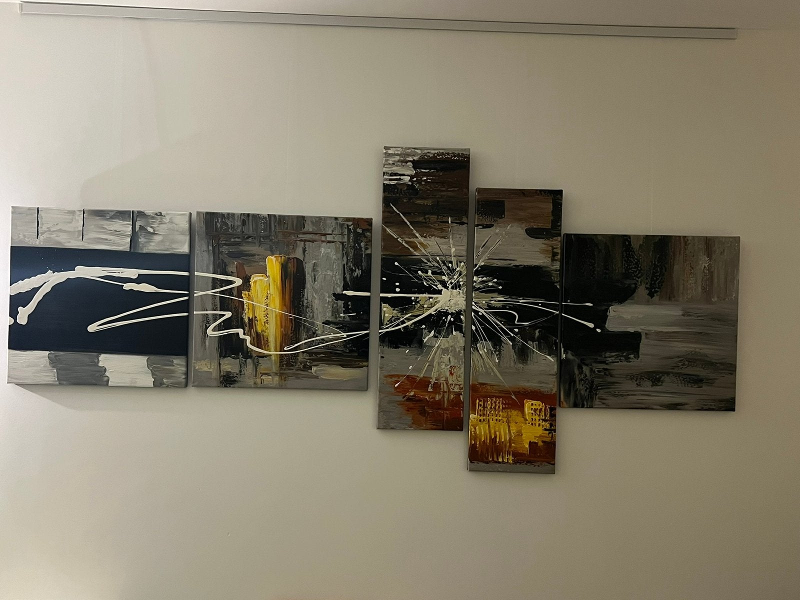 Abstract schilderij (5 luik) €50, Ophalen, Abstract