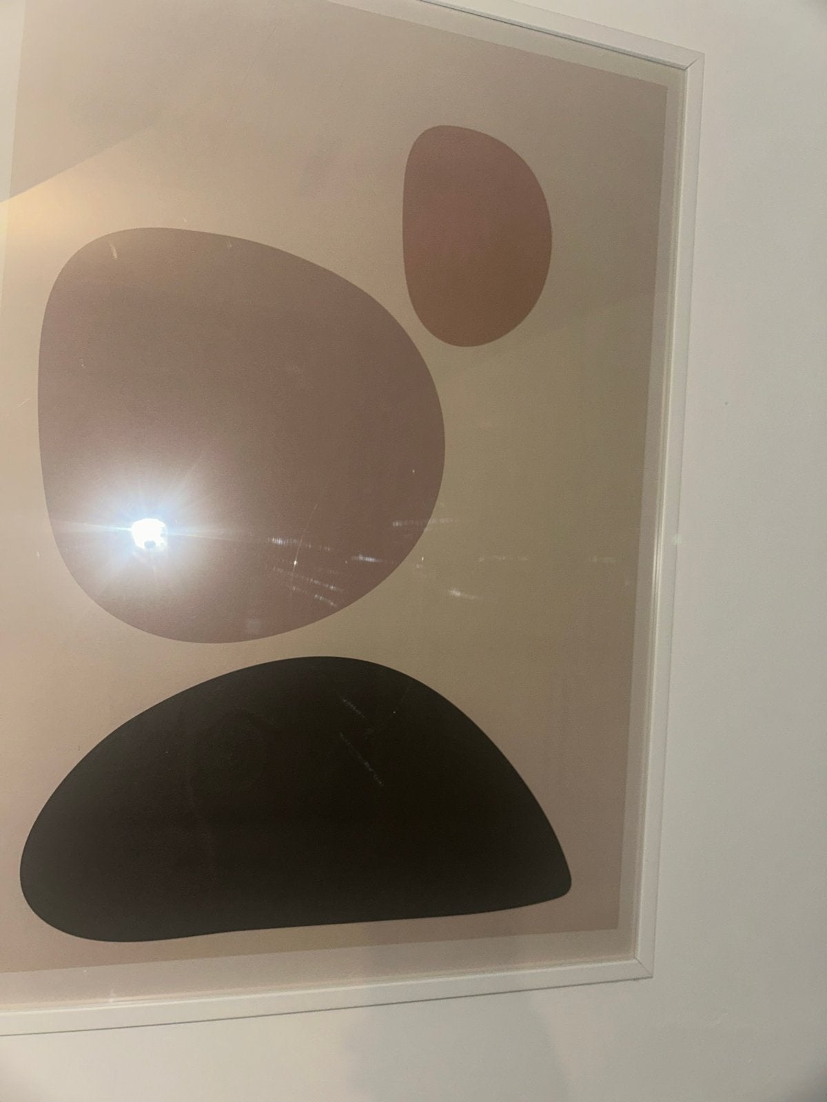 Modern abstract schilderij met organische vormen, Ophalen
