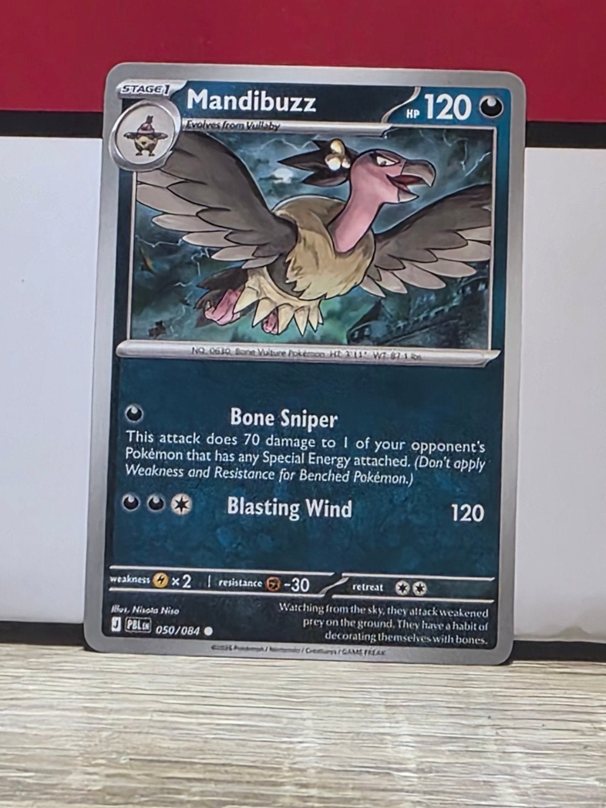 Mandibuzz 050 Pitch Black Pokémon Kaart, Ophalen of Verzenden, Zo goed als nieuw, Losse kaart