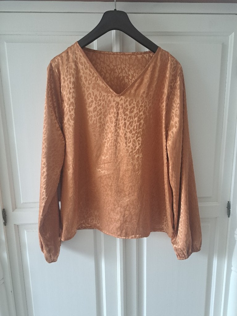 glanzende blouse (Shein), Kleding | Dames, Overige kleuren, Maat 42/44 (L), Ophalen of Verzenden, Gedragen