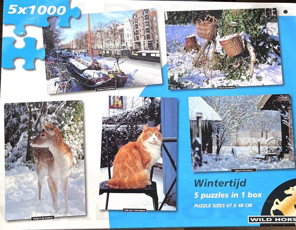Legpuzzels - Winterijd Collection, Hobby en Vrije tijd, Ophalen of Verzenden, 500 t/m 1500 stukjes, Gebruikt, Legpuzzel