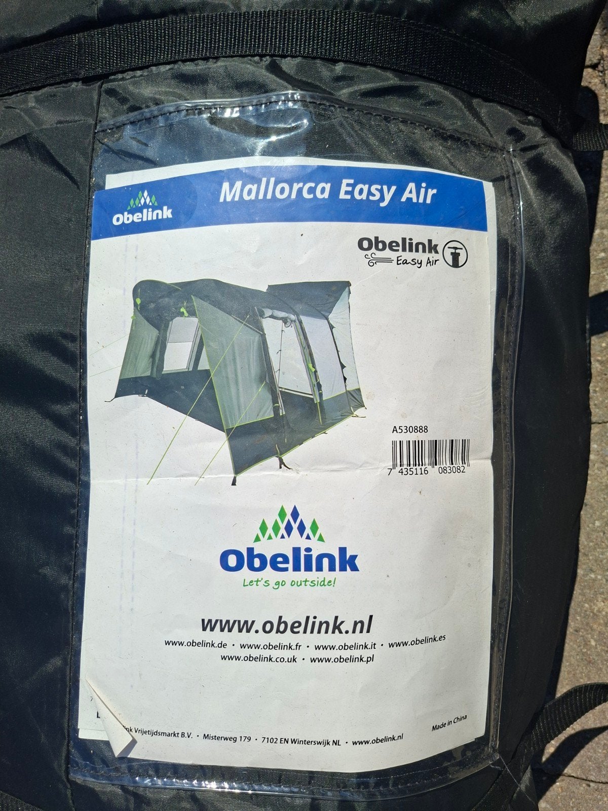opblaasbare bustent, Ophalen