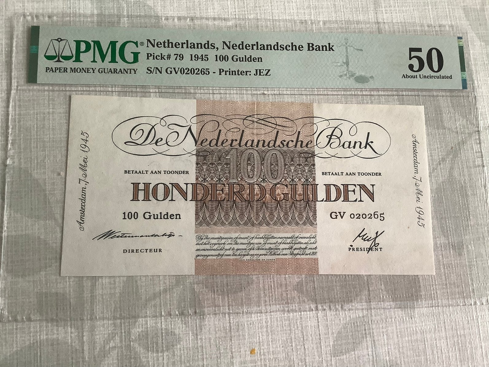 Honderd gulden 1945 en Tien gulden 1997, Postzegels en Munten, Ophalen of Verzenden, 10 gulden