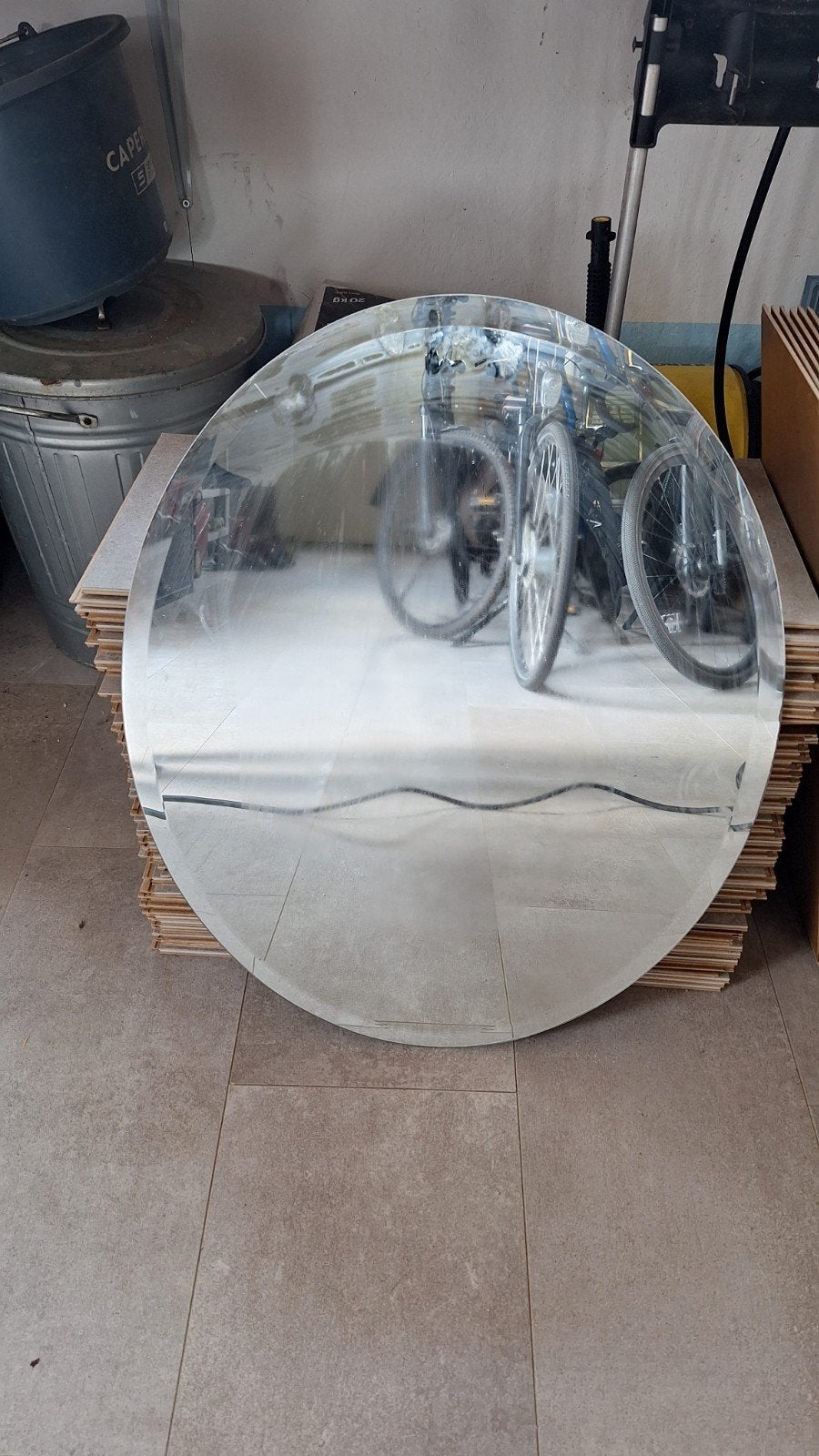 Spiegel ovaal 70x50, Ophalen, Ovaal, Minder dan 50 cm, Minder dan 100 cm