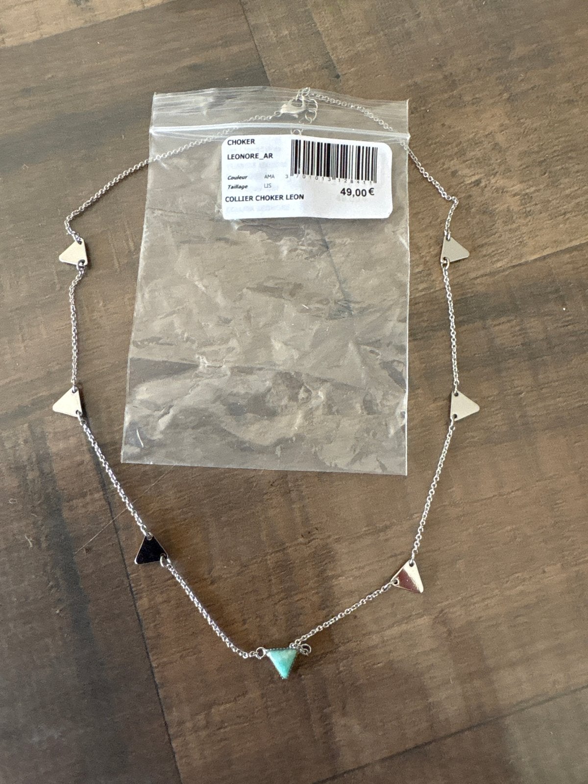 Nieuwe Choker Ketting met Driehoekjes - Leonore_AR, Overige materialen, Verstelbaar, Nieuw, Ophalen of Verzenden