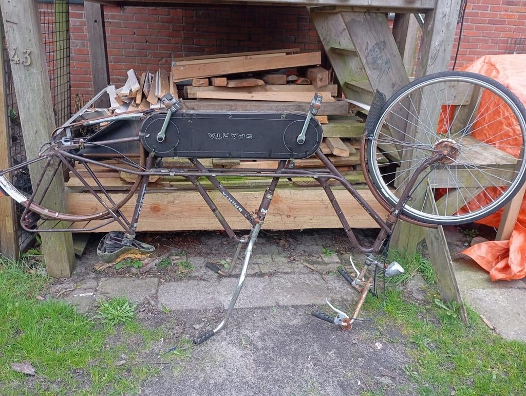 Sparta Tandem Fiets - achterwiel kapot, Ophalen, Gebruikt, 53 tot 57 cm, Minder dan 10 versnellingen