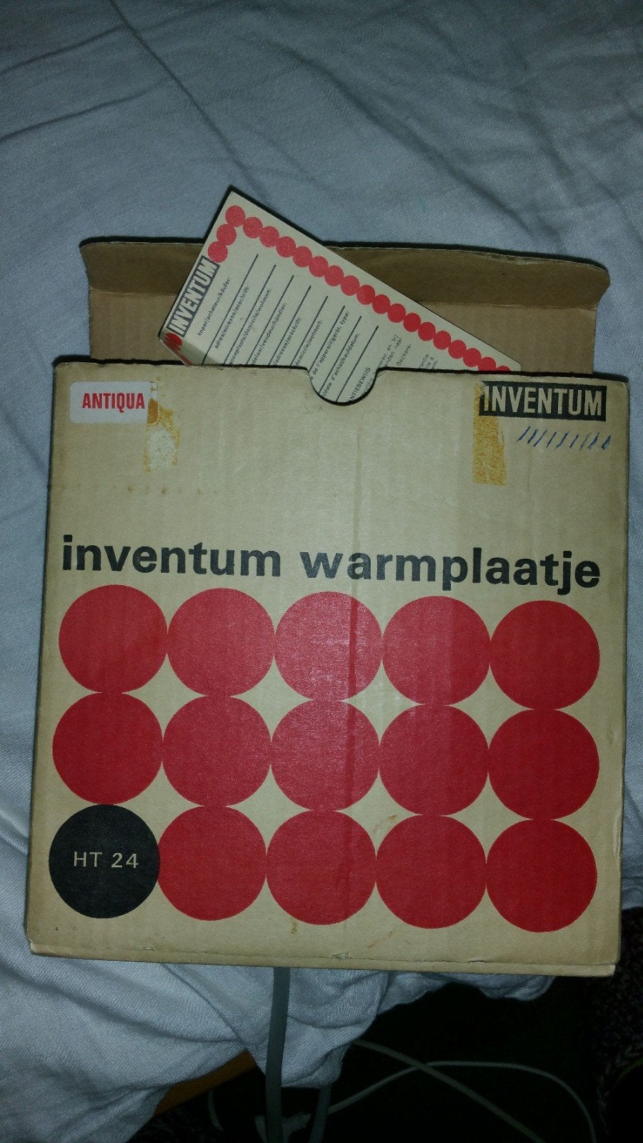 Vintage Inventum warmplaatje – jaren 70/80 – retro, Ophalen of Verzenden