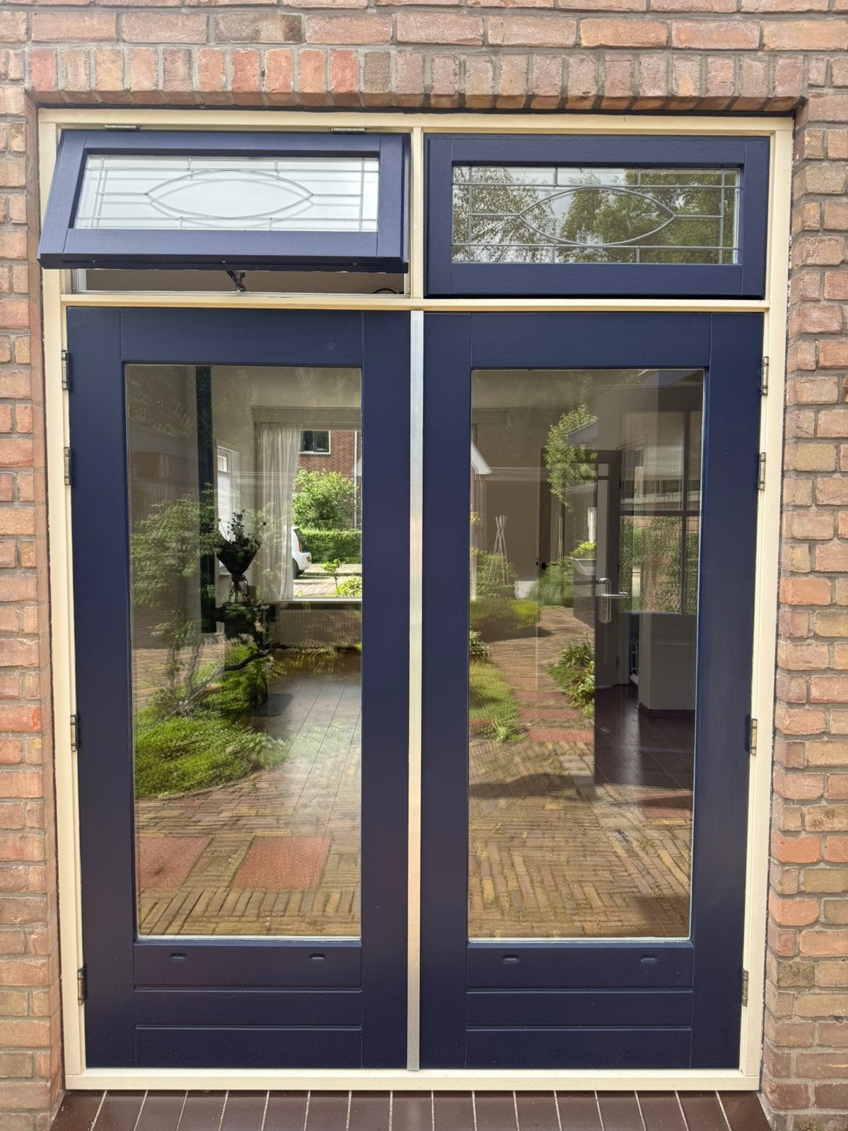 Dubbele “tuin” deur, Doe-het-zelf en Verbouw, Glas en Ramen, Ophalen, Minder dan 80 cm, Gevelraam of Ruit, 160 cm of meer