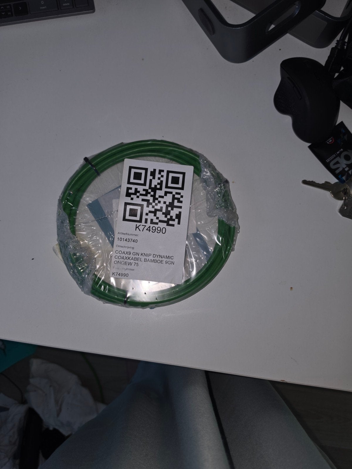 C9 groen coax kabel, Ophalen of Verzenden, Kabel of Snoer