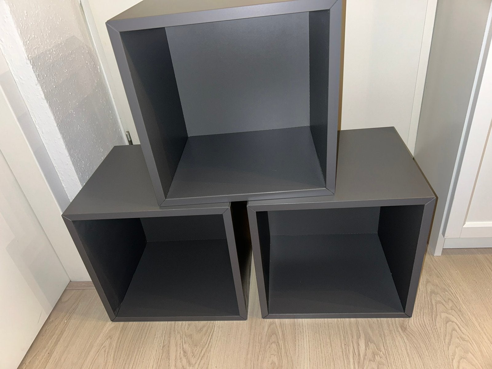 3 x ikea valje antraciet grijs incl muurbevestiging, Ophalen of Verzenden, Zo goed als nieuw, Minder dan 150 cm, Minder dan 100 cm